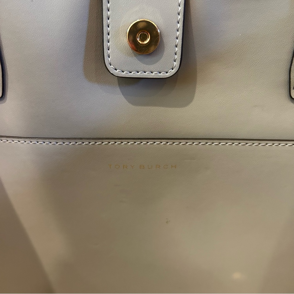 Tory Burch Geo Logo Stripe Tote Bag EUC - Picture 9 of 14